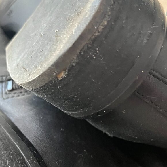 ECCO tall leather boots black 38 women buckle - Picture 8 of 11